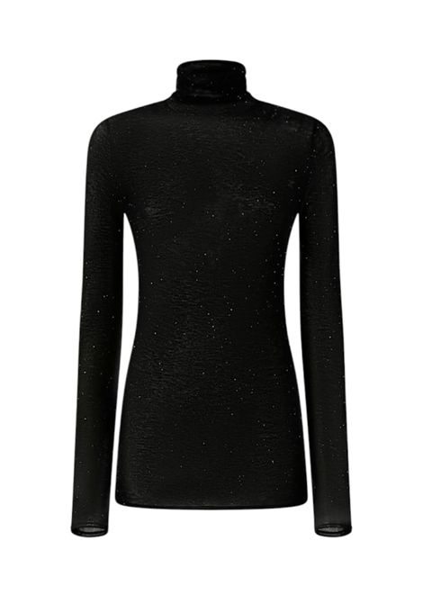 Fitted high-neck jumper with micro sequins PINKO | sweaters | 105821 A2PMZ99